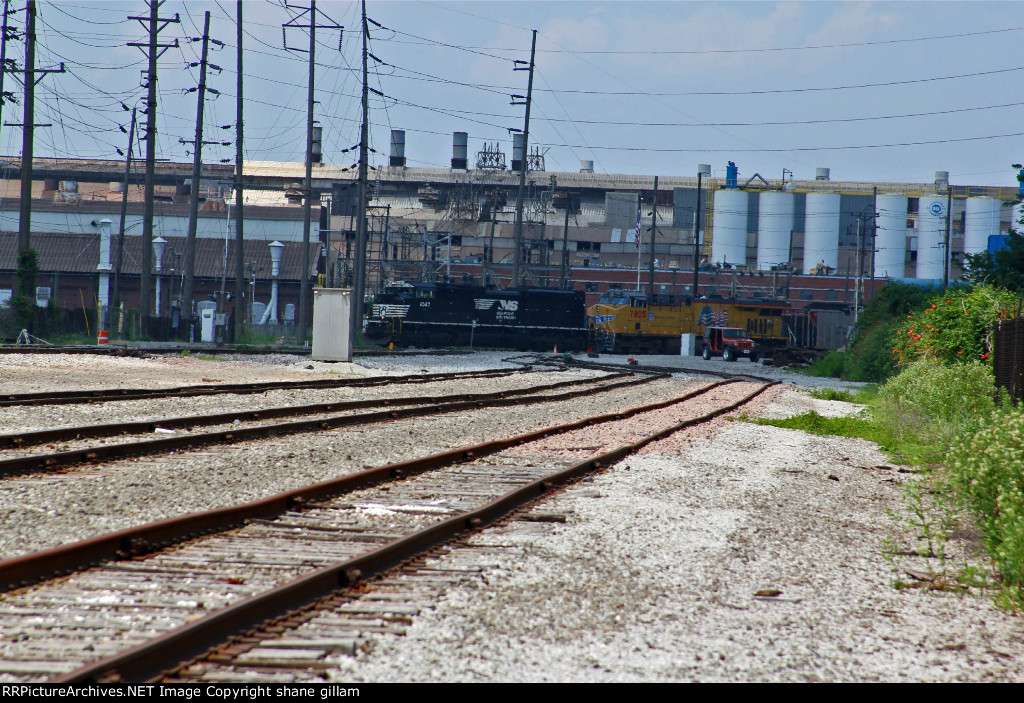 NS 1047 Leads a Sb coal train with up power 2nd out!